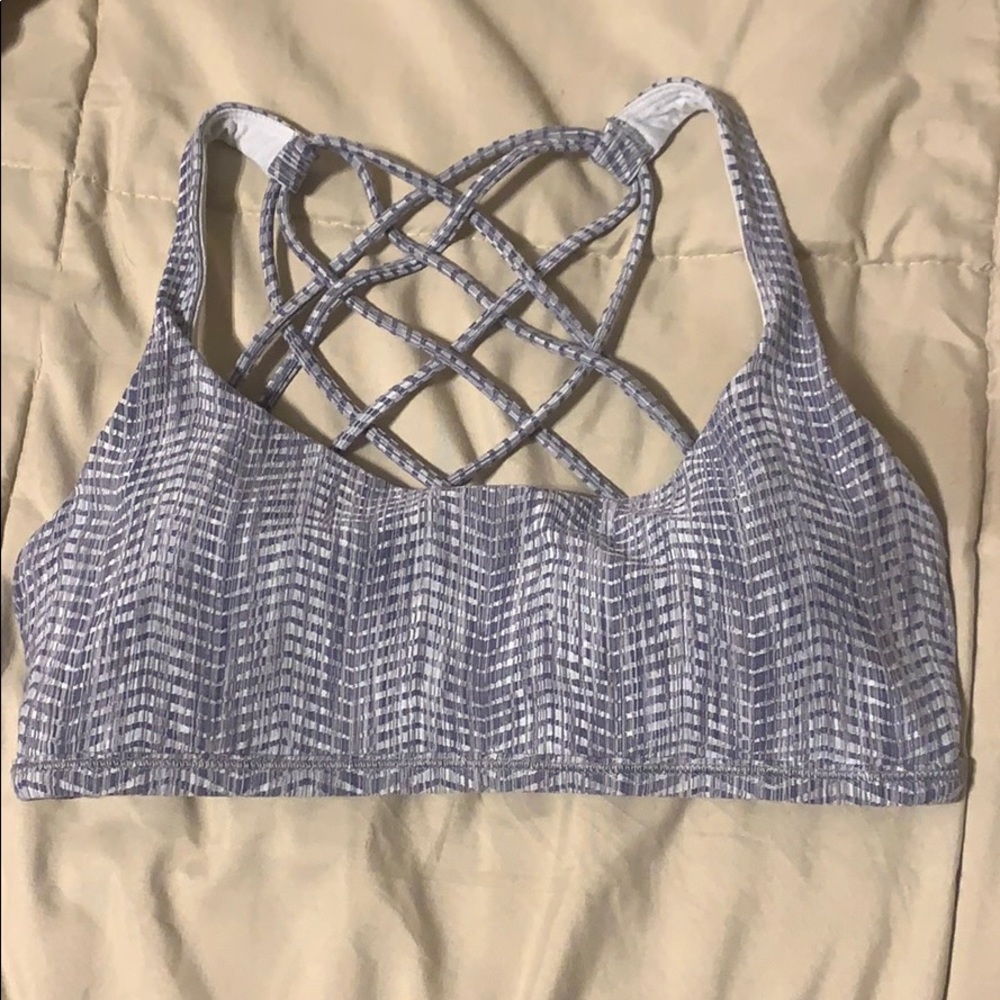 Grey Lulu Lemon sports bra
